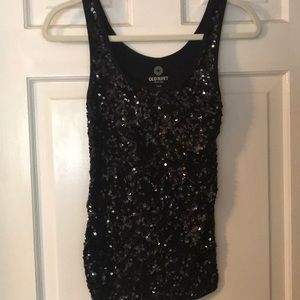 Black sequin tank top